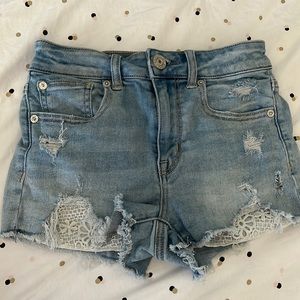 American Eagle distressed jeans shorts